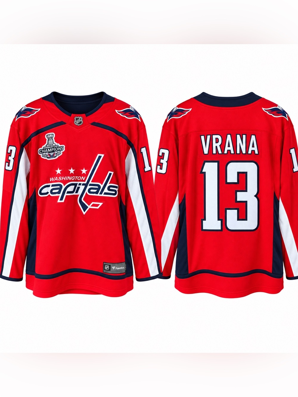 Fanatics Washington Capitals Jakub Vrana #13 Jersey Mens XL Stanley Cup Champion